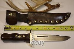 VTG. SUPER RARE schrade- walden Buffalo Bill Bowie Knife and Sheath-USA