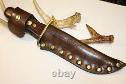 VTG. SUPER RARE schrade- walden Buffalo Bill Bowie Knife and Sheath-USA