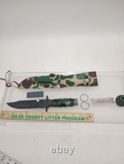 VTG Survival Knives Compass Matches Sling Shot Fishhook Sheath / Lot of 5