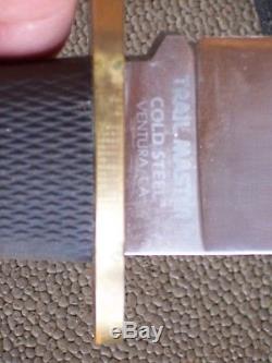 VTG USA 14 ½ COLD STEEL CARBON V TRAILMASTER HUNTING BOWIE KNIFE With SHEATH
