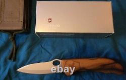 Victorinox Swiss Army Hunter Pro Folding Knife, Wood with Pouch