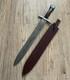 Viking Sword Custom Handmde Damascus Steel Sword With Leather Sheath