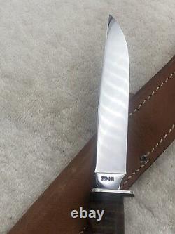 Vinatge Case XX 315-4 3/4 Fixed Blade Stacked Leather Handle Made In USA