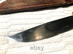 Vintage 1917-18 Marbles Gladstone Stag Handle Knife With Original Sheath 6 Bd