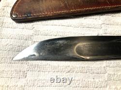 Vintage 1917-18 Marbles Gladstone Stag Handle Knife With Original Sheath 6 Bd
