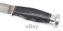 Vintage 1925-1930 KA-BAR USA Stacked Leather Finger Groove Hunting Knife