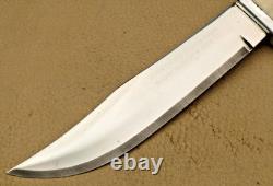 Vintage 1950's Era KINFOLKS Hunting Knife Stag Handles RARE- Flame Edge MINT