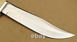 Vintage 1950's Era KINFOLKS Hunting Knife Stag Handles RARE- Flame Edge MINT