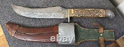 Vintage 1950s F. A BOWER Imperial Buffalo Skinner No. 48 Bowie Knife! RARE