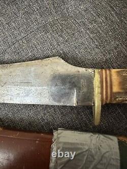 Vintage 1950s F. A BOWER Imperial Buffalo Skinner No. 48 Bowie Knife! RARE