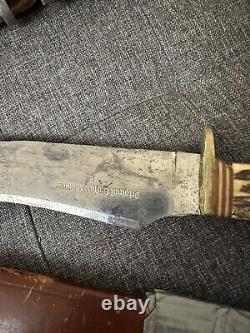 Vintage 1950s F. A BOWER Imperial Buffalo Skinner No. 48 Bowie Knife! RARE