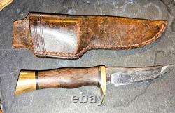 Vintage 1960s Browning Model 4018 Hunting Skinning Knife With Sheath