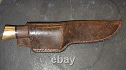 Vintage 1960s Browning Model 4018 Hunting Skinning Knife With Sheath