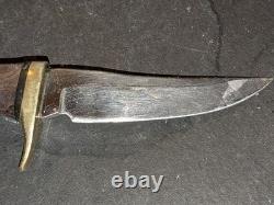 Vintage 1960s Browning Model 4018 Hunting Skinning Knife With Sheath