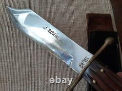 Vintage 1960s Ka-Bar 1210 USA J. Bowie Hunting Fighting Knife with Sheath