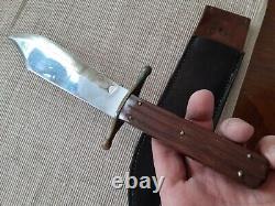 Vintage 1960s Ka-Bar 1210 USA J. Bowie Hunting Fighting Knife with Sheath