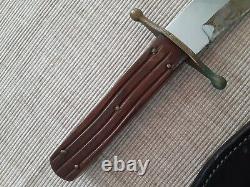 Vintage 1960s Ka-Bar 1210 USA J. Bowie Hunting Fighting Knife with Sheath