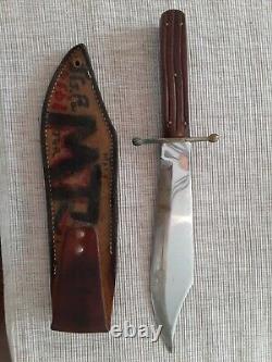 Vintage 1960s Ka-Bar 1210 USA J. Bowie Hunting Fighting Knife with Sheath