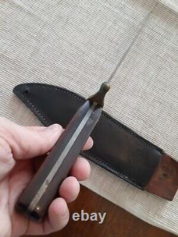 Vintage 1960s Ka-Bar 1210 USA J. Bowie Hunting Fighting Knife with Sheath