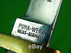 Vintage 1966 German Germany Puma Werk Trapper's Companion Hunting Knife & Sheath