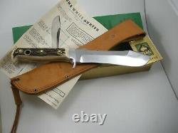 Vintage 1970 6377 Puma Germany Stag White Hunter Fixed Blade Knife in BOX