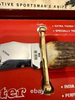 Vintage 1970's Case XX Kodiak Hunter Knife with Leather Sheath & Original Box NICE