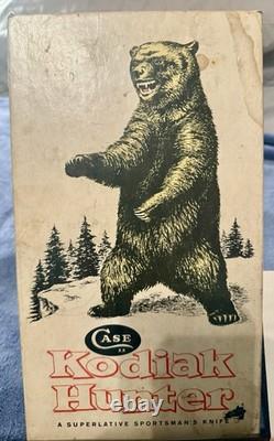 Vintage 1970's Case XX Kodiak Hunter Knife with Leather Sheath & Original Box NICE