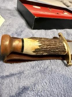 Vintage 1970's Case XX Kodiak Hunter Knife with Leather Sheath & Original Box NICE