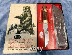 Vintage 1970's Case XX Kodiak Hunter Knife with Leather Sheath & Original Box NICE