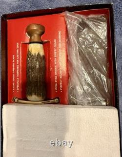 Vintage 1970's Case XX Kodiak Hunter Knife with Leather Sheath & Original Box NICE