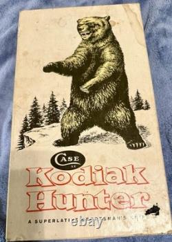 Vintage 1970's Case XX Kodiak Hunter Knife with Leather Sheath & Original Box NICE