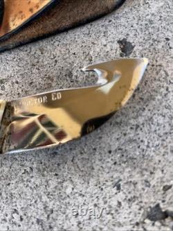 Vintage 1970's Stag Handle Hunting Knife With Gut Hook