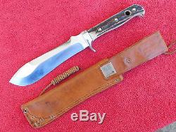 Vintage 1972 Puma White Hunter 6377 STAG Fixed Blade Germany Hunting Knife