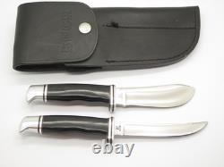 Vintage 1973-80 Buck 115 Twin Sportsman Set 103 118 Fixed Blade Hunting Knife