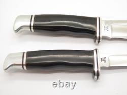 Vintage 1973-80 Buck 115 Twin Sportsman Set 103 118 Fixed Blade Hunting Knife