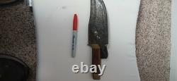 Vintage 1974 Smith & Wesson S&W Model 6010 Bowie Knife & Leather Sheath MARKED