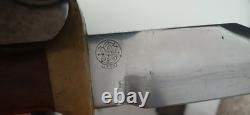 Vintage 1974 Smith & Wesson S&W Model 6010 Bowie Knife & Leather Sheath MARKED