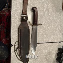 Vintage 1977 Western W49 A Fixed Blade Bowie Knife WithSheath