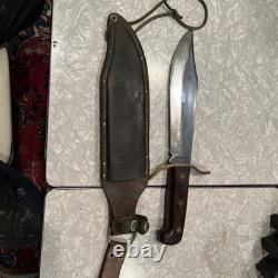 Vintage 1977 Western W49 A Fixed Blade Bowie Knife WithSheath