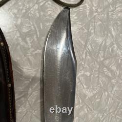 Vintage 1977 Western W49 A Fixed Blade Bowie Knife WithSheath