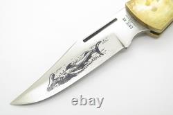 Vintage 1980 Case XX 5159 Stag Hammerhead Folding Hunter Knife & Sheath