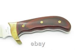 Vintage 1980s Buck 401 Kalinga Fixed Blade Hunting Knife & Custom Sheath