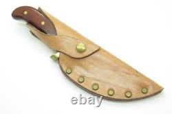 Vintage 1980s Buck 401 Kalinga Fixed Blade Hunting Knife & Custom Sheath