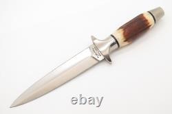 Vintage 1980s Valor Miami 491 Seki Japan Stag Fixed Dagger Short Commando Knife