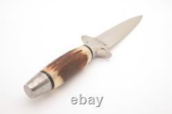 Vintage 1980s Valor Miami 491 Stag Seki Japan Short Commando Fixed Dagger Knife