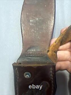 Vintage 1981 Case Nine Dot XX Kodiak Stag Handle Sheath Knife Made In USA