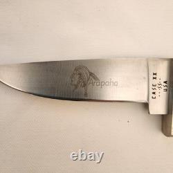 Vintage 1985 Case XX Arapaho R503 SSP Fixed Blade Hunting Knife Wood 5-Dots
