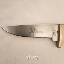Vintage 1985 Case XX Arapaho R503 SSP Fixed Blade Hunting Knife Wood 5-Dots