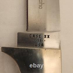 Vintage 1985 Case XX Arapaho R503 SSP Fixed Blade Hunting Knife Wood 5-Dots