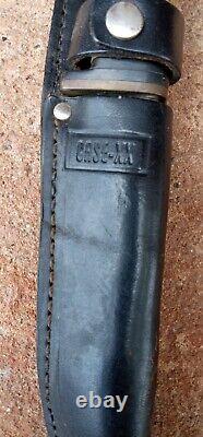Vintage 1985 Case XX USA 516-5 SS Stag Hunter Hunting Knife & Leather Sheath